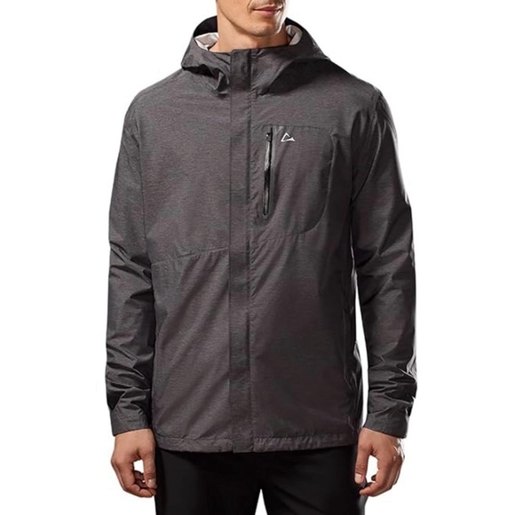 Paradox Rain Jacket Mens Size Medium Black/Grey Waterproof Breathable Hooded EUC - Picture 1 of 10